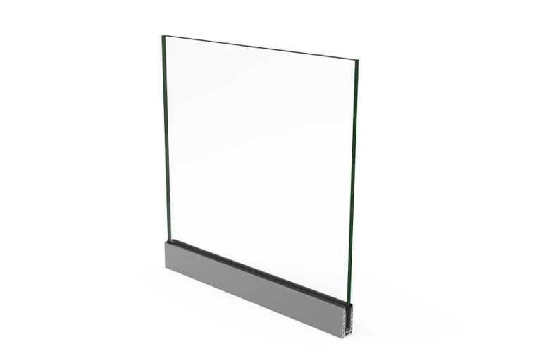 Coupe du système CORTIZO Garde-corps View Crystal Fit Plus, visuel officiel du fabricant