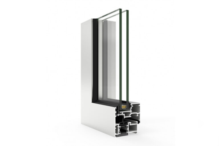 Coupe sur le système CORTIZO COR 60 Ouvrant Caché, image officielle du fabricant