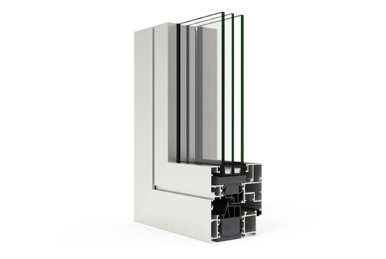 Coupe sur le système CORTIZO COR 80 Evolution, image officielle du fabricant