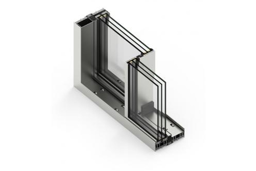 Coupe sur le système CORTIZO COR Vision Plus Coulissant, image officielle du fabricant