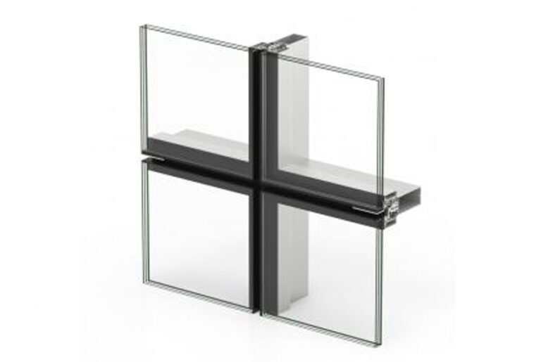 Coupe sur le système CORTIZO Façade ST 52, image officielle du fabricant