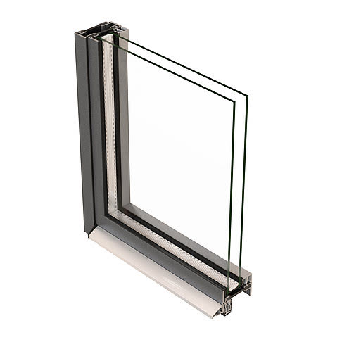 Jansen Janisol Arte 2.0 – coupe d’angle à 90° du profil de porte en acier, rendu officiel