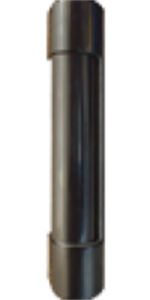 Cache de paumelle apparente pour fenêtre PVC, finition marron