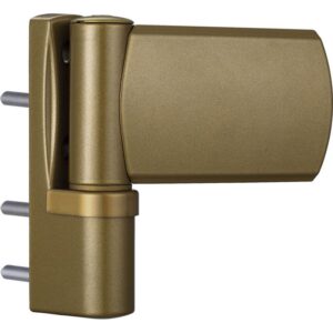 Paumelle en applique greenteQ TB 120.ZD.K pour portes PVC, finition perlgold