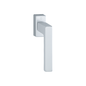 Poignée de fenêtre à technologie Secustik, dessin angulaire, finition aluminium