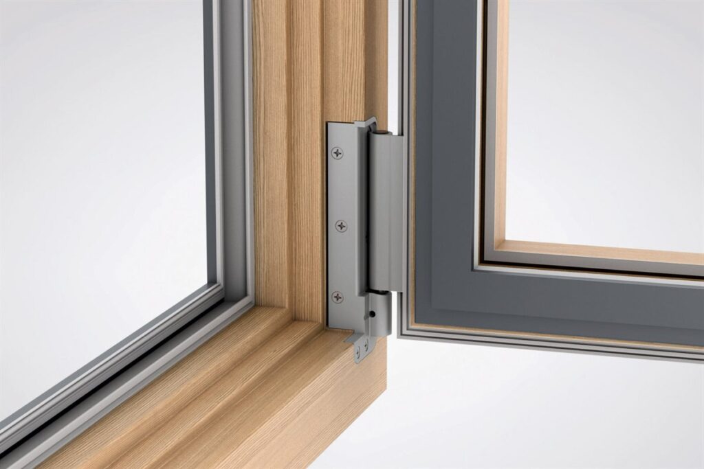 Paumelle Power Hinge Roto NX, en applique, pour ouvrants bois lourds